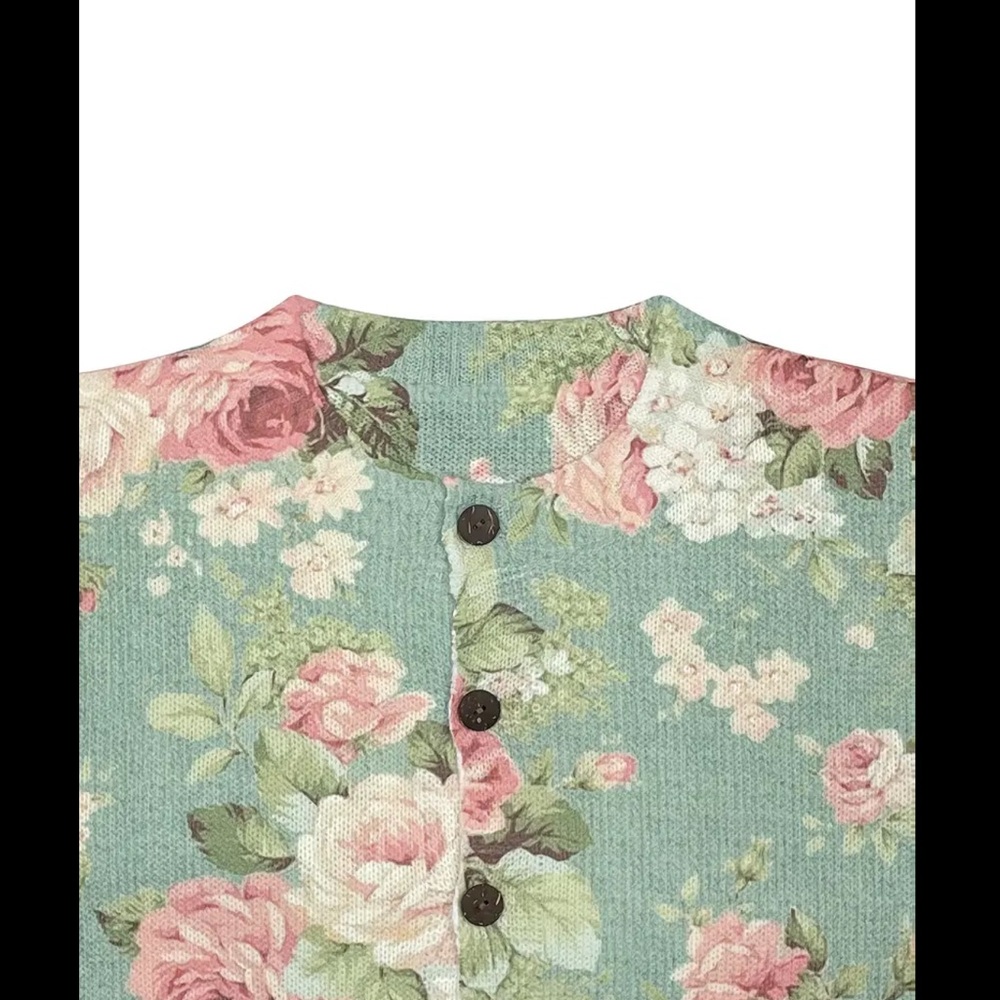 Floral Knit Cardigan Sweater - Picture 2 of 5